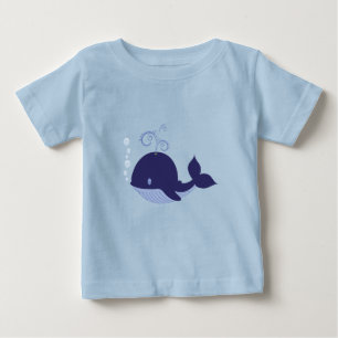 Camiseta De Bebé Mi bebé ballena azul