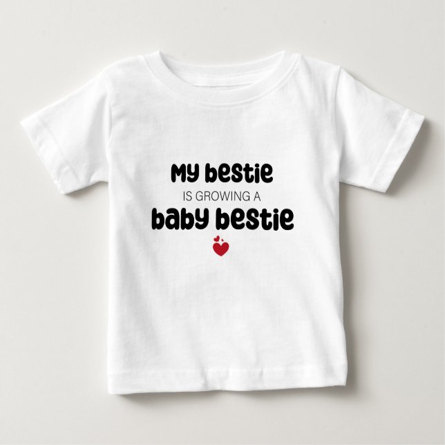 Camiseta De Bebé Mi bestie está creciendo un bebé bestial (Anverso)