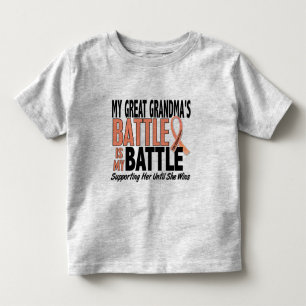 Camiseta De Bebé Mi cáncer uterino de la abuela demasiado grande d