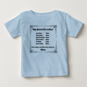 Camiseta De Bebé Mi color favorito es el azul