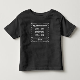 Camiseta De Bebé Mi color favorito es el negro