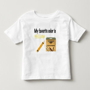 Camiseta De Bebé Mi color preferido es amarillo