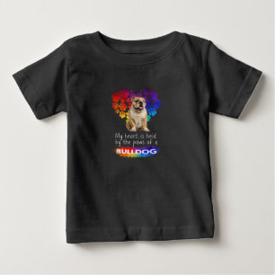 Camiseta De Bebé Mi Corazón Está Sostenido Por Las Palas De Un Bull