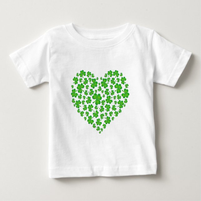 Camiseta De Bebé Mi corazón irlandés (Anverso)