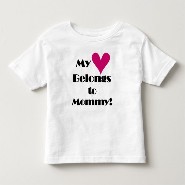 Camiseta De Bebé Mi corazón le pertenece a mamá (Anverso)