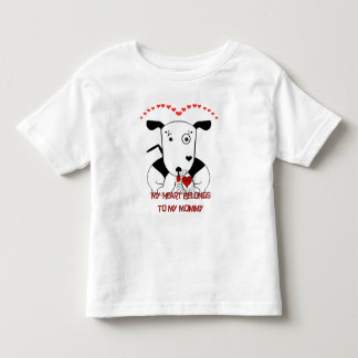 Camiseta De Bebé Mi corazón le pertenece a mi mamá