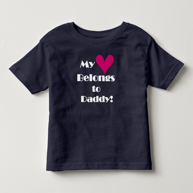 Camiseta De Bebé Mi corazón le pertenece a papá (Anverso)