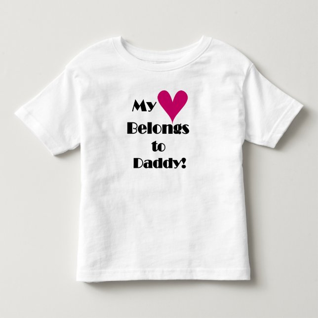 Camiseta De Bebé Mi corazón le pertenece a papá (Anverso)
