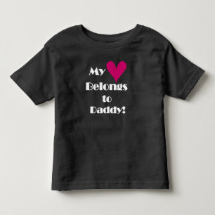 Camiseta De Bebé Mi corazón le pertenece a papá
