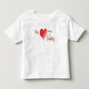 Camiseta De Bebé Mi corazón le pertenece a papá