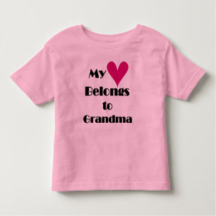 Camiseta De Bebé Mi corazón pertenece a la abuela
