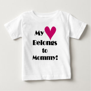 Camiseta De Bebé Mi corazón pertenece a la mamá