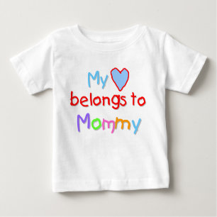 Camiseta De Bebé Mi corazón pertenece a la mamá