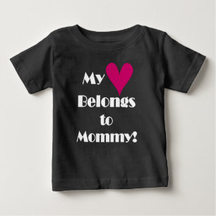 Camiseta De Bebé Mi corazón pertenece a la mamá