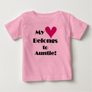 Camiseta De Bebé Mi corazón pertenece a la tía