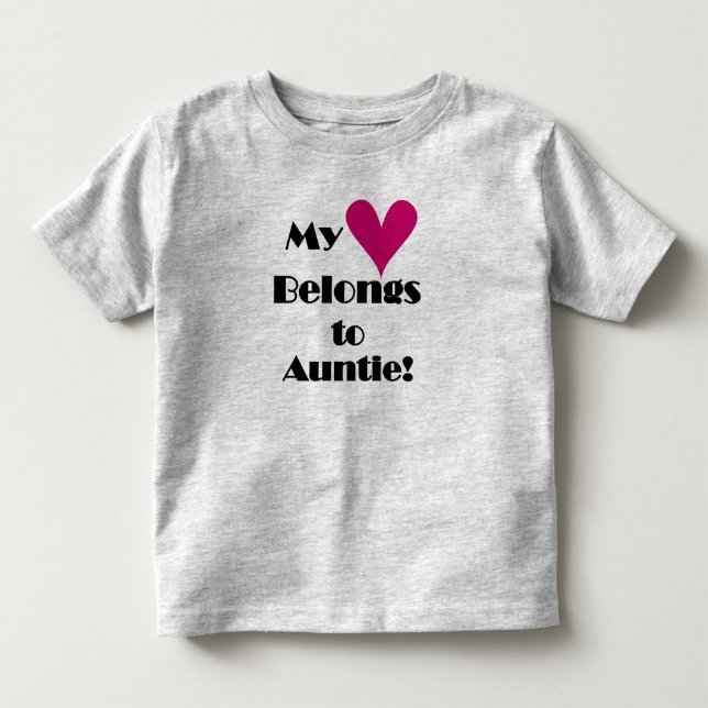 Camiseta De Bebé Mi corazón pertenece a la tía (Anverso)