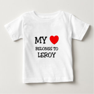 Camiseta De Bebé Mi corazón pertenece a Leroy