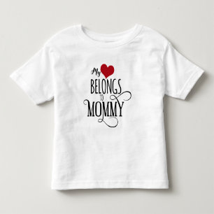Camiseta De Bebé Mi Corazón Pertenece A Mami