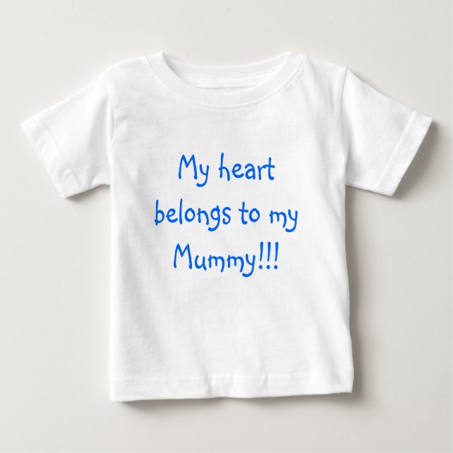 Camiseta De Bebé ¡Mi corazón pertenece a mi momia!!! (Anverso)