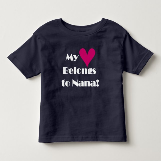Camiseta De Bebé Mi corazón pertenece a Nana (Anverso)