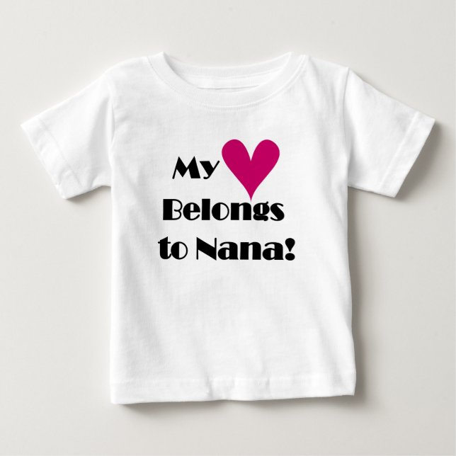 Camiseta De Bebé Mi corazón pertenece a Nana (Anverso)
