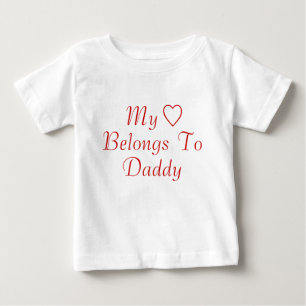 Camiseta De Bebé Mi Corazón Pertenece A Papi