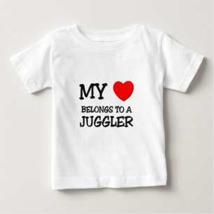 Camiseta De Bebé Mi corazón pertenece a un JUGLAR