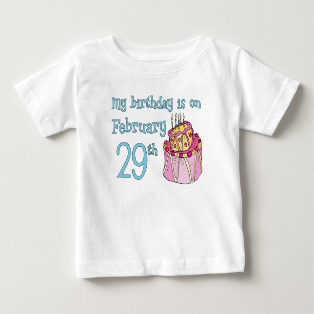 Camiseta De Bebé Mi cumpleaños está el 29 de febrero (Anverso)