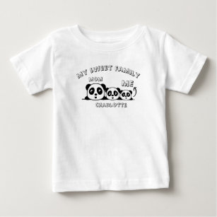 Camiseta De Bebé Mi dulce familia y yo (madre soltera 2 hijos)