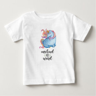 Camiseta De Bebé Mi especie de unicornio azul raro