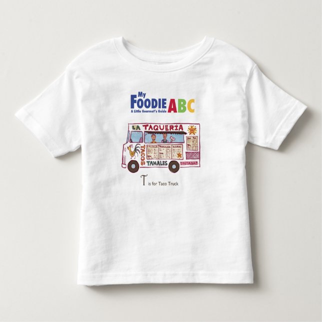Camiseta De Bebé Mi Foodie ABC: "T" está para el camión del Taco (Anverso)