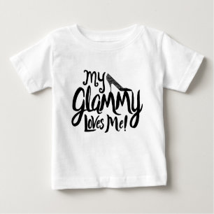 Camiseta De Bebé ¡"Mi Glammy me ama! "Ropa para los nietos