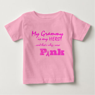 Camiseta De Bebé Mi Grammy es mi héroe, de que es porqué llevo RO