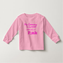 Camiseta De Bebé Mi Grammy es mi héroe, por eso uso PINK