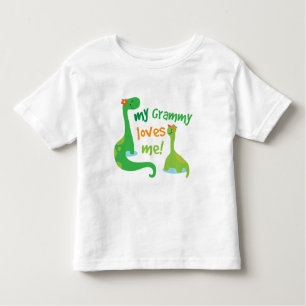 Camiseta De Bebé Mi Grammy me ama dinosaurio
