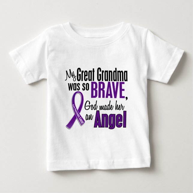 Camiseta De Bebé Mi gran abuela es un cáncer pancreático del ángel (Anverso)