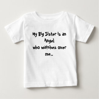 Camiseta De Bebé Mi Gran Hermana es un Angelón que me vigila.