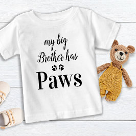 Camiseta De Bebé Mi Gran Hermano Tiene Paws Mascota Perro Lover