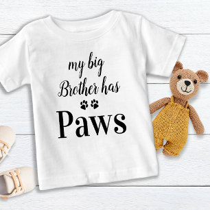 Camiseta De Bebé Mi Gran Hermano Tiene Paws Mascota Perro Lover