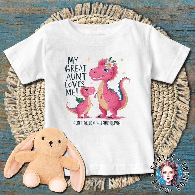 Camiseta De Bebé Mi gran tía me ama (Subido por el creador)