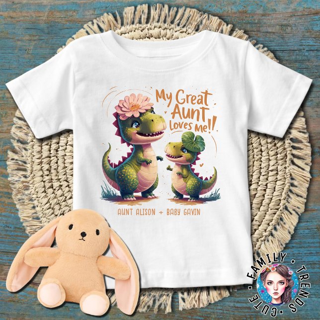 Camiseta De Bebé Mi gran tía me ama (Subido por el creador)