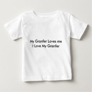Camiseta De Bebé Mi Granfer ama amor del meI mi Granfer