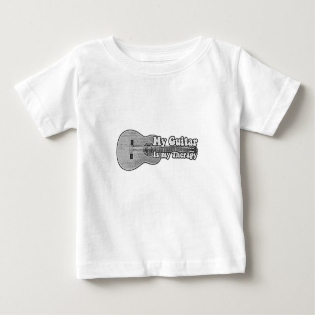 Camiseta De Bebé Mi guitarra es mi terapia. (Anverso)