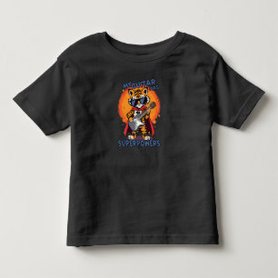 Camiseta De Bebé Mi guitarra tiene superpoderes Tigre Superhéroe Ro