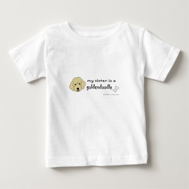 Camiseta De Bebé mi hermana es goldendoodle (Anverso)