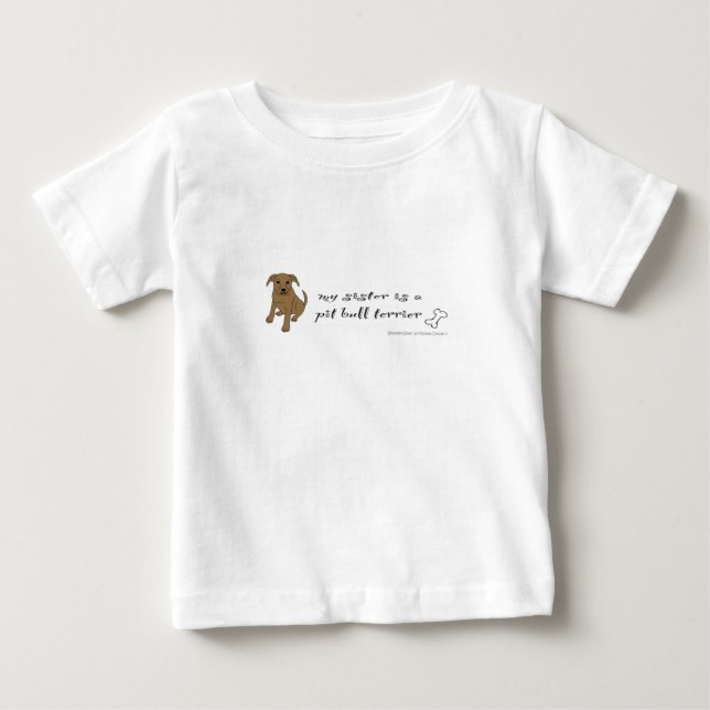 Camiseta De Bebé mi hermana es una imbécil (Anverso)