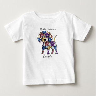 Camiseta De Bebé Mi hermana mayor es un traje Beagle Bodysuit