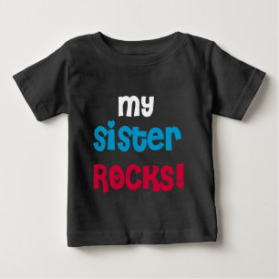Camiseta De Bebé Mi hermana Rocks
