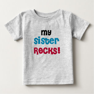 Camiseta De Bebé Mi hermana Rocks