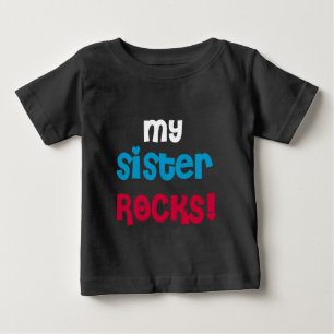 Camiseta De Bebé Mi hermana Rocks
